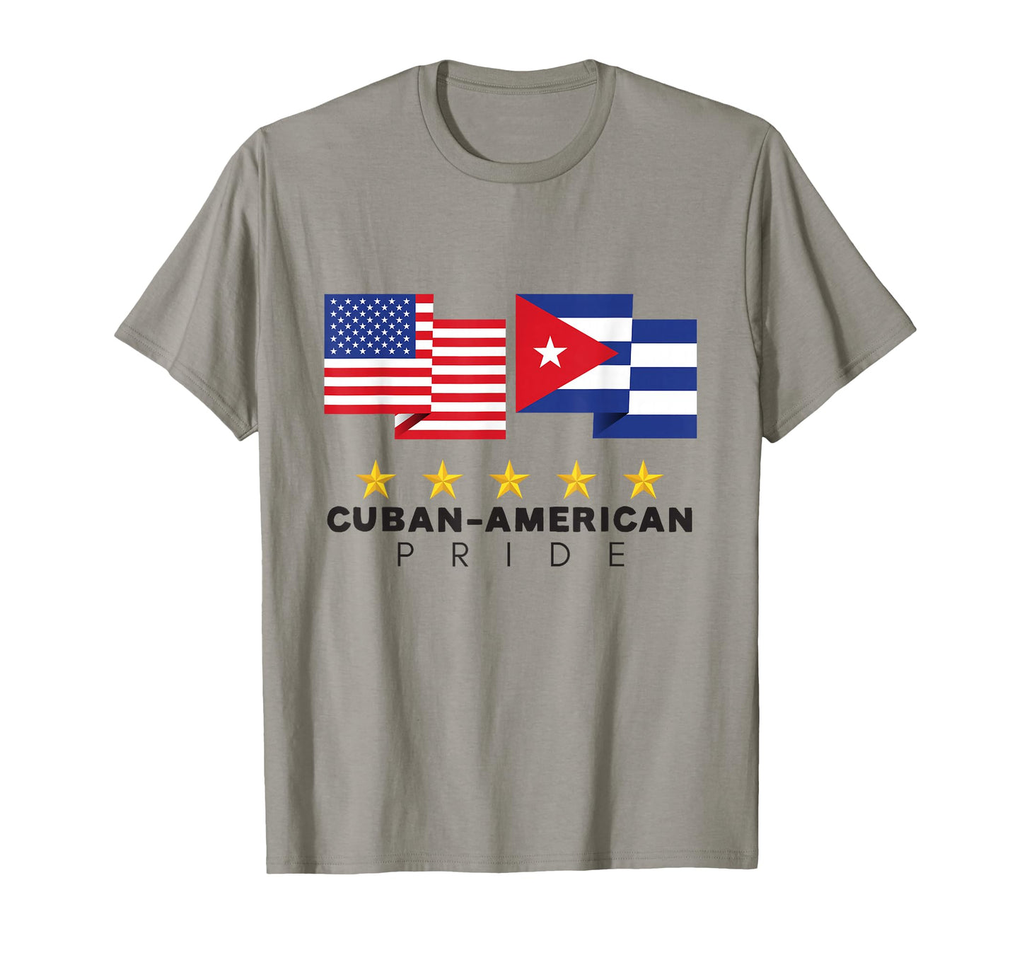 Cuban American Pride Patriotic T-Shirt - USA & Cuban Flags T-Shirt