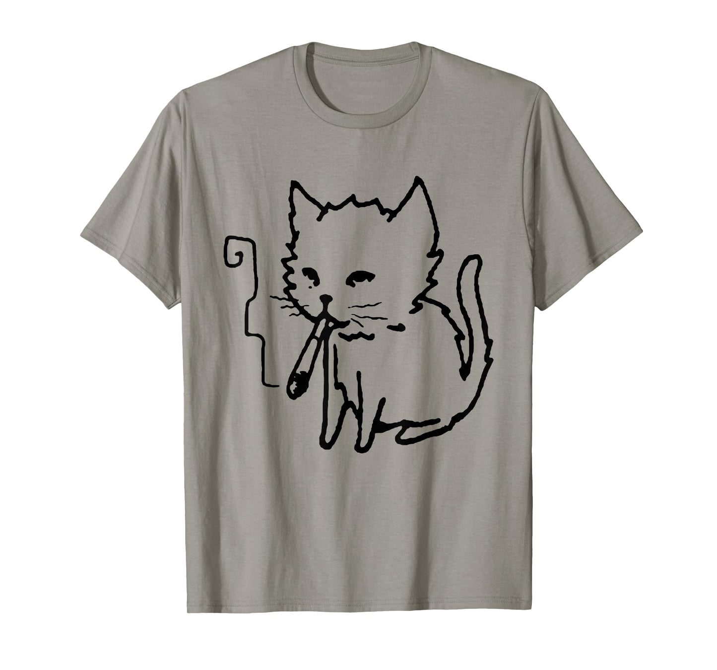 Y2K Cat Smoking Shirt Retro Vaporwave Kitty Tee T-Shirt
