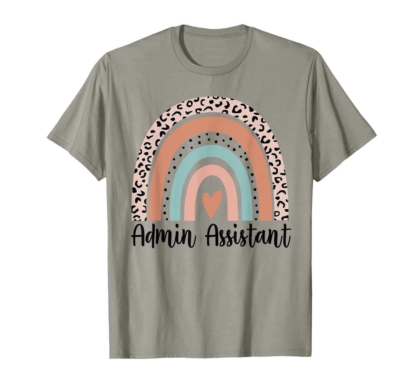Admin Assistant Rainbow Leopard Team Office Staff Squad T-Shirt