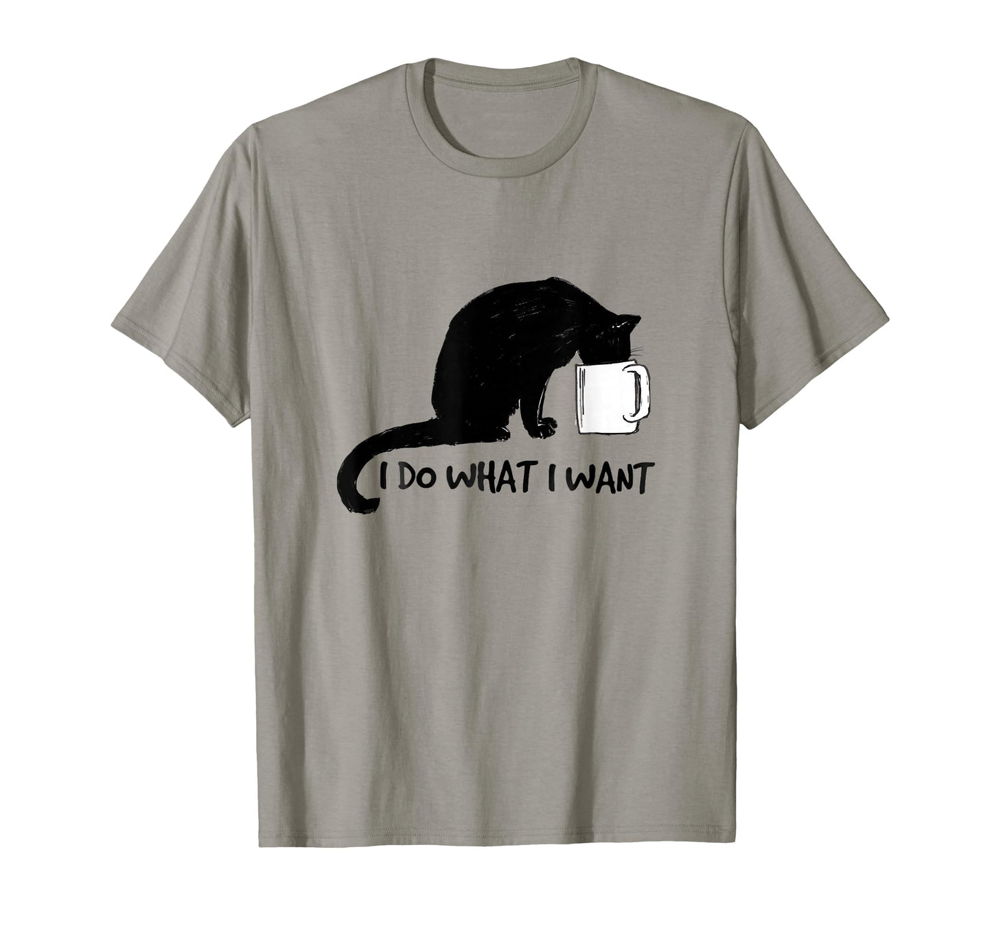 Black Cat Do What I Want Red Cup Funny My Cat T-Shirt
