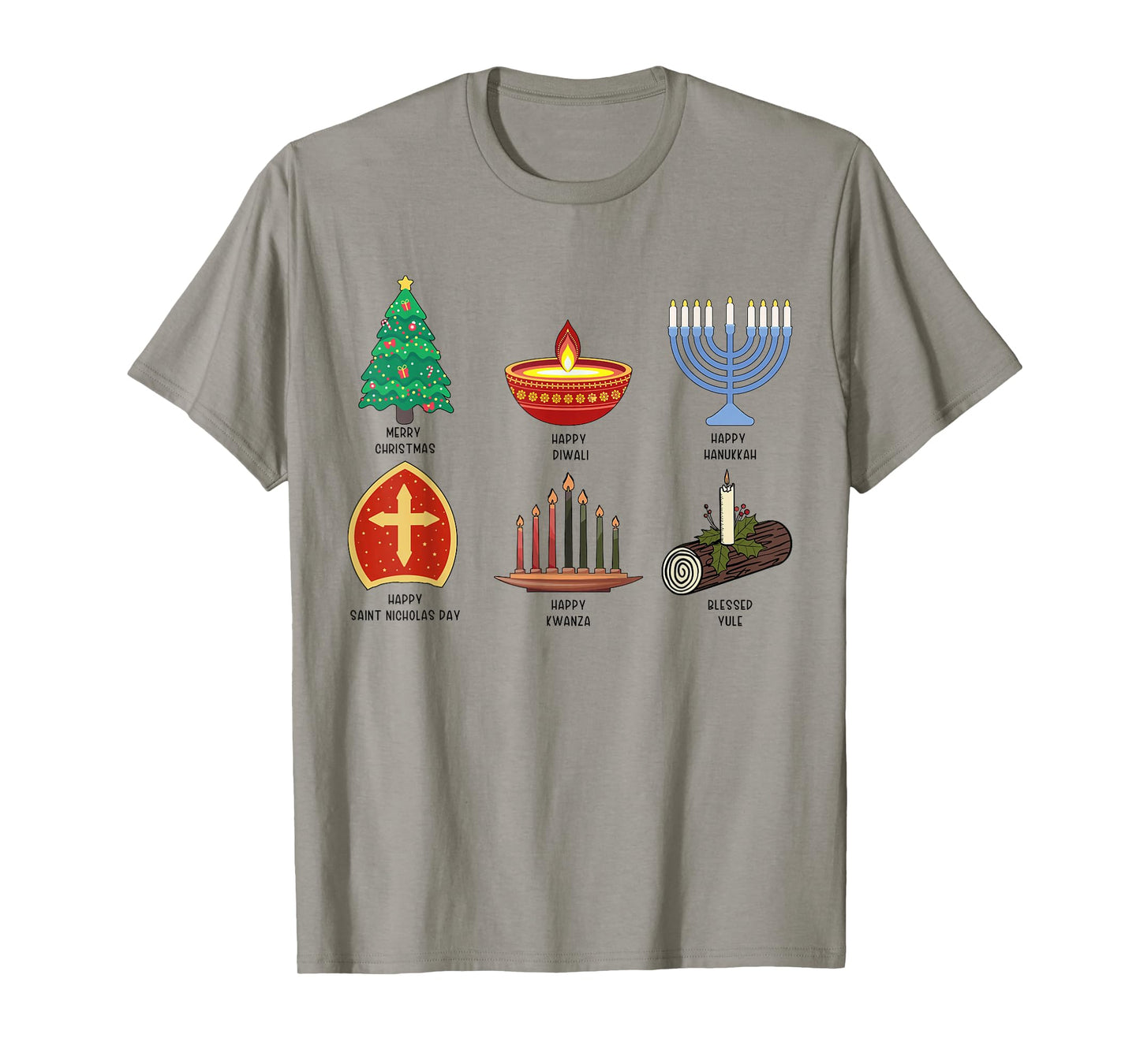 Happy Holidays Around The World Multicultural Celebration T-Shirt