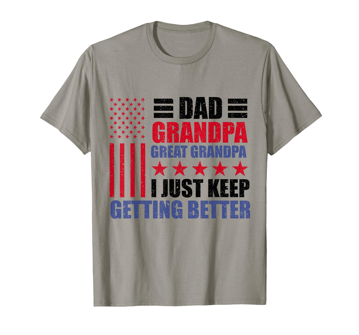 Usa Dad Grandpa Great Grandpa Father's Day American Flag Men T-Shirt