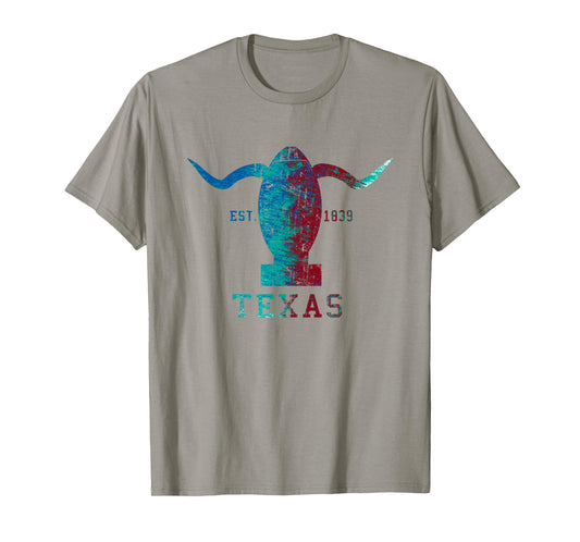 Vintage Texas Austin State Longhorn Silhouette Football Gift T-Shirt
