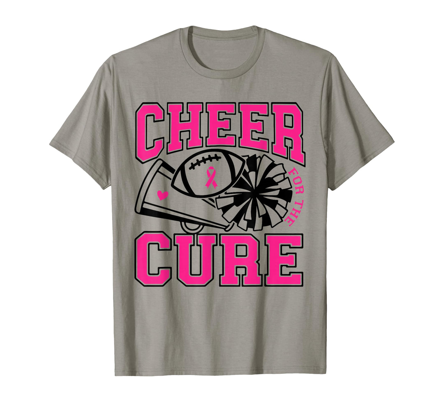 Cheer For The Cure Breast Cancer Awareness Cheerleader T-Shirt