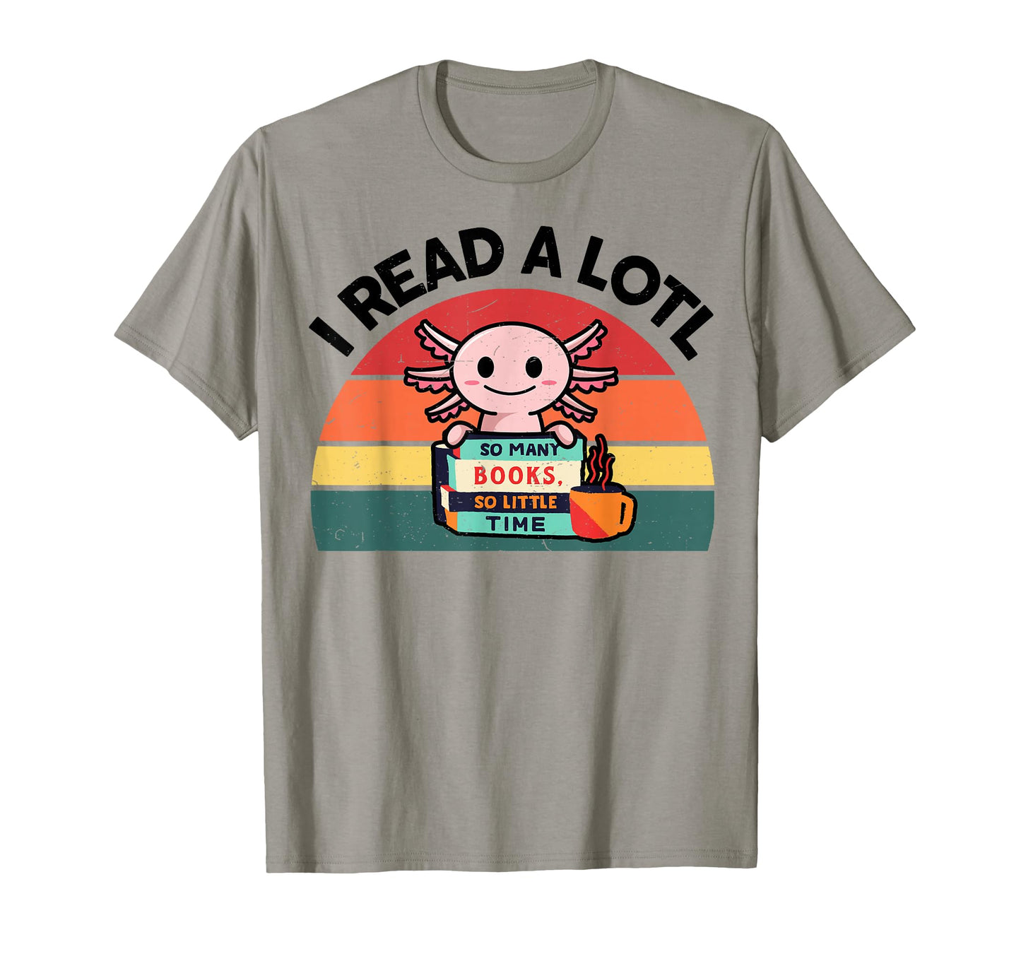 Axolotl-Shirt Reading Book Readsolotl Kids Boys Girls Cute T-Shirt