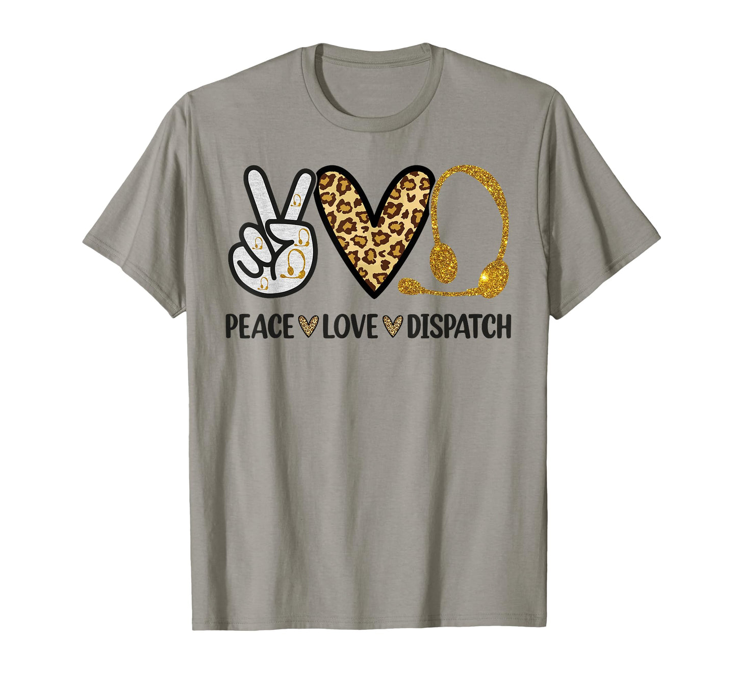 911 Dispatcher Peace Love Dispatch Operator EMS T-Shirt