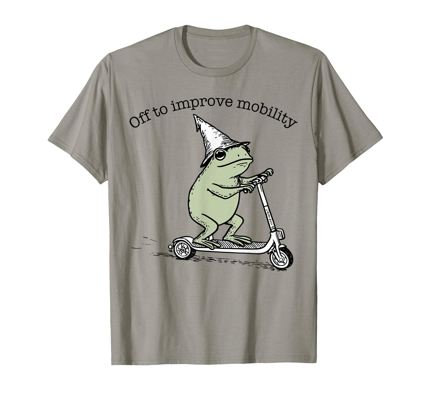 Off to Improve Mobility Funny Frog Scooter Physical Therapy T-Shirt