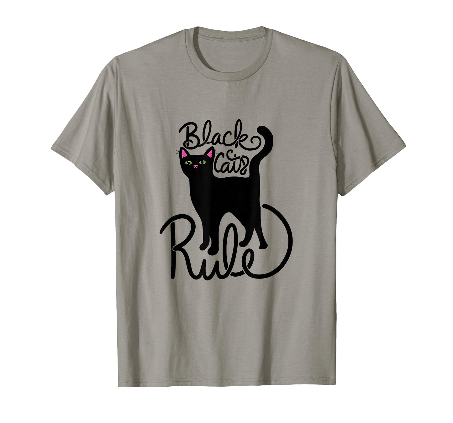 Black Cats Rule Fun Black Cat Mom T-Shirt