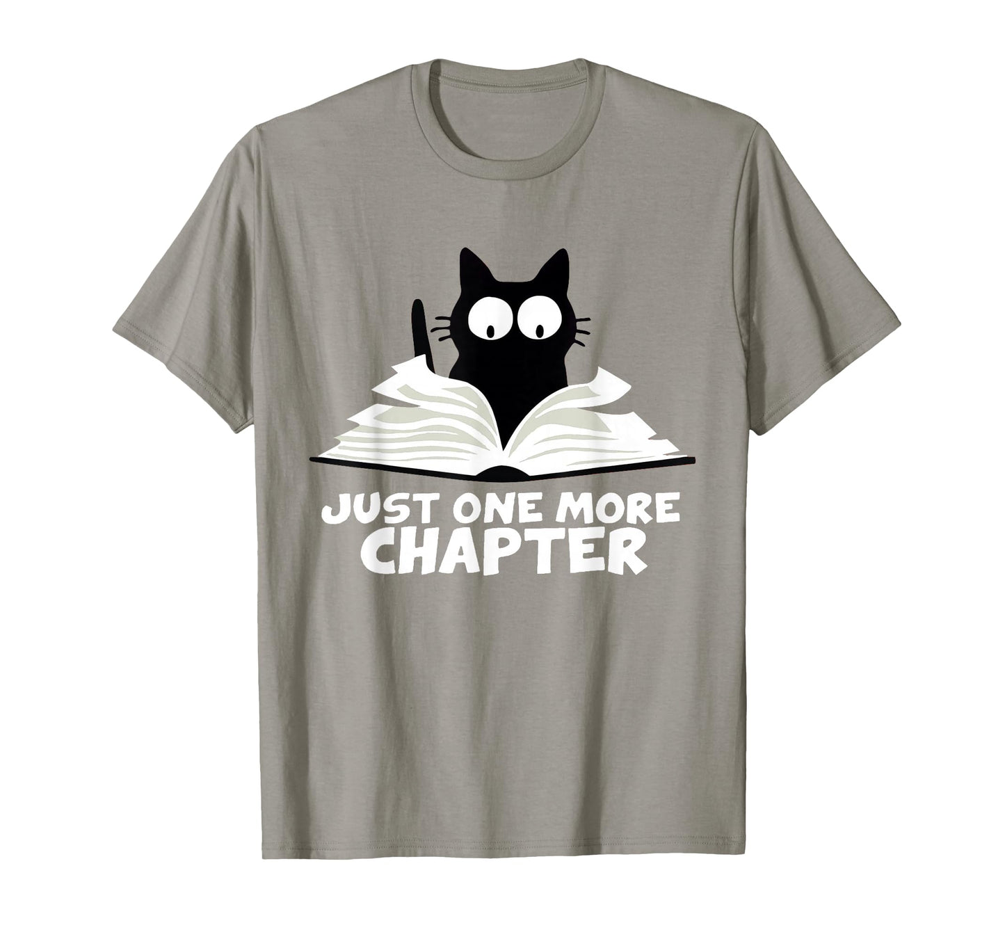 Just One More Chapter Cat Funny Love Cat Black Book T-Shirt