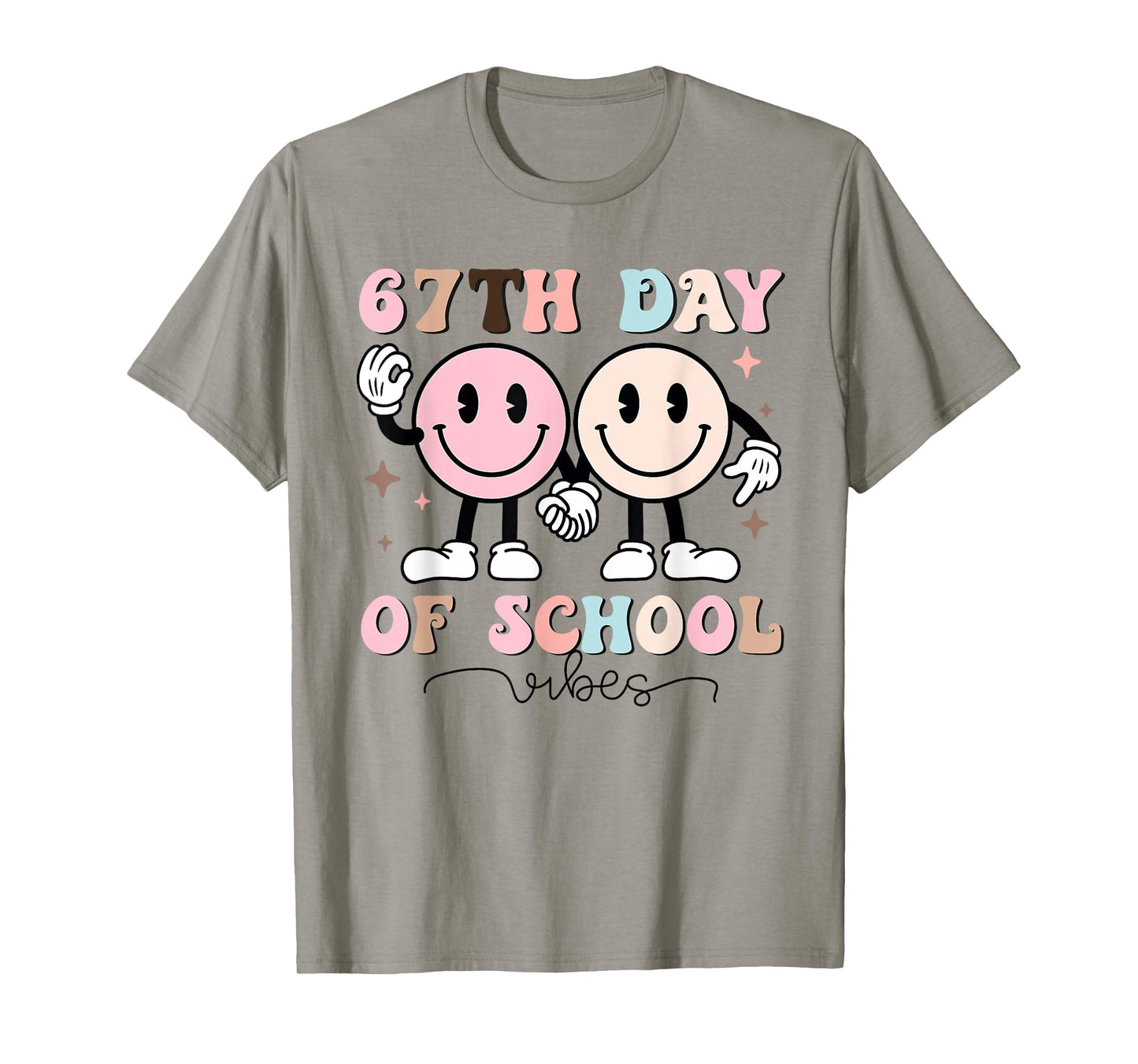 67th Day of School Vibes Teachers Students Six Seven 67 Meme T-Shirt