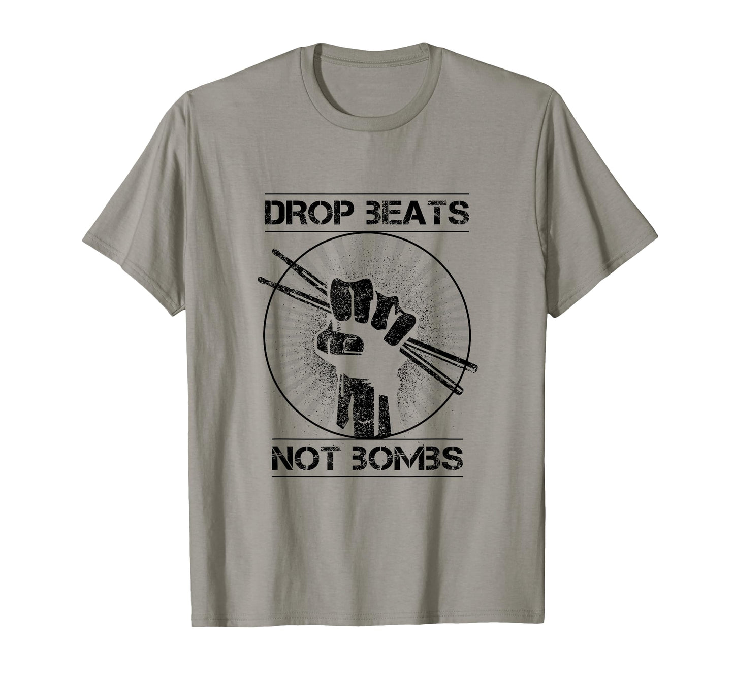 Drop Beats not Bombs Drum Sticks Music T-shirt Musician Tee