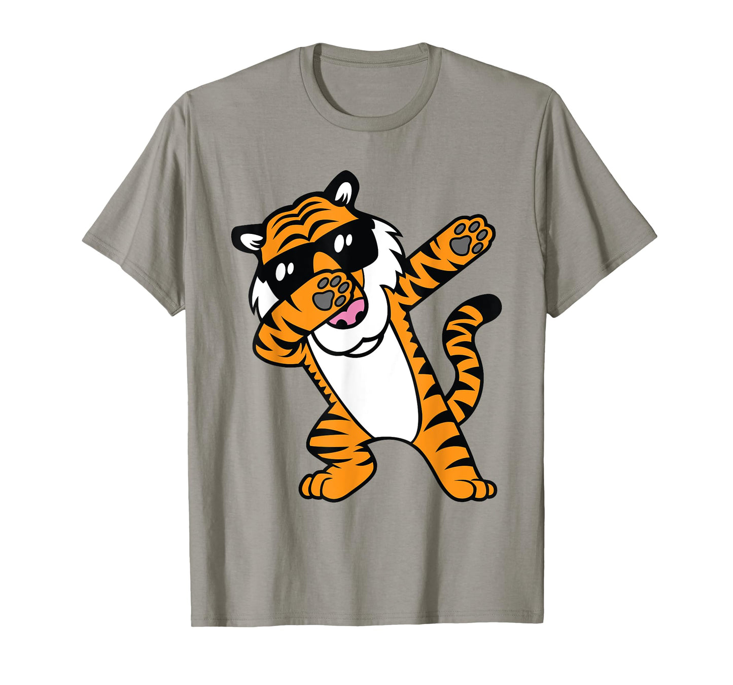 Dabbing Tiger Funny Cool Dancing Big Cat Dab Men Women Girls Kids T-Shirt