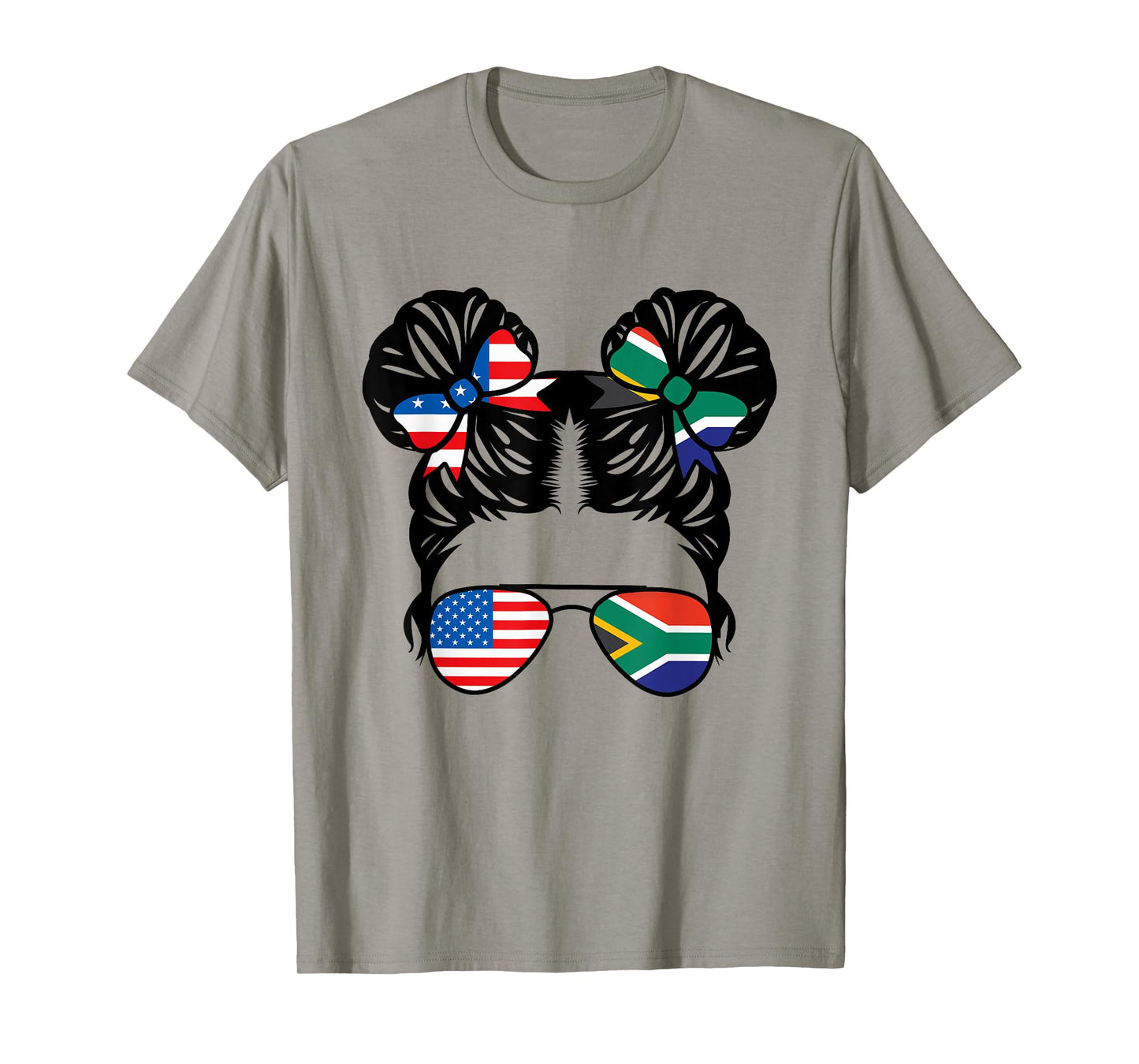 Half American South African Girl USA Africa Flag Patriot T-Shirt