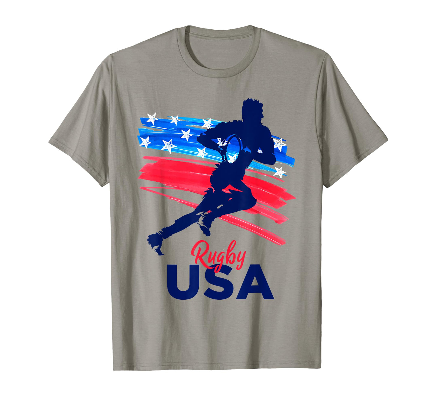 Rugby Football Support the Team Rugby Player USA Flag T-Shirt
