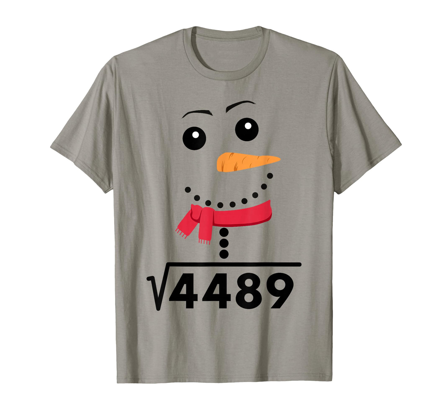 67 Meme Math Teacher 6 7 Christmas Snowman Square Root 4489 T-Shirt