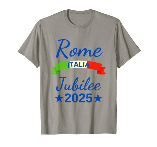 Rome Italy Flag Italia Souvenir Rome 2025 Jubilee Pilgrimage T-Shirt