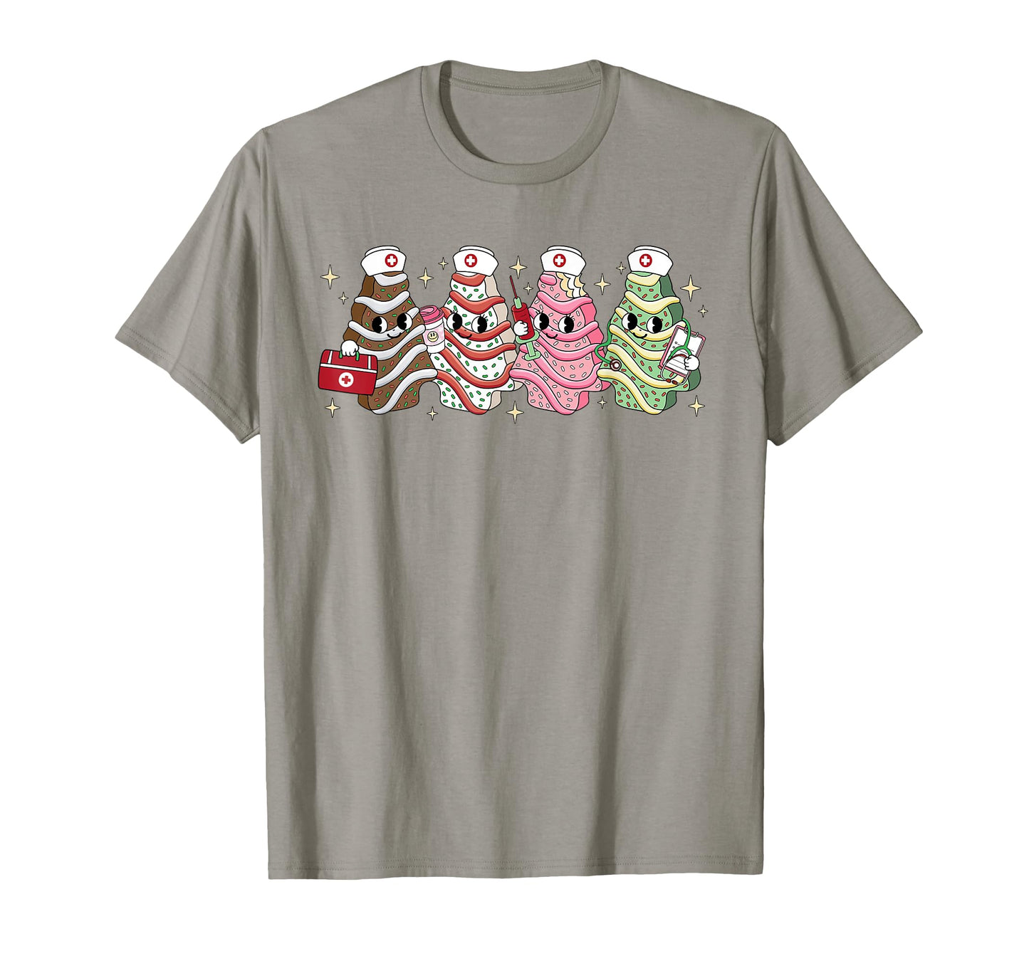 Christmas Nurse Tree Cake Emergency Christmas RN ER ICU T-Shirt