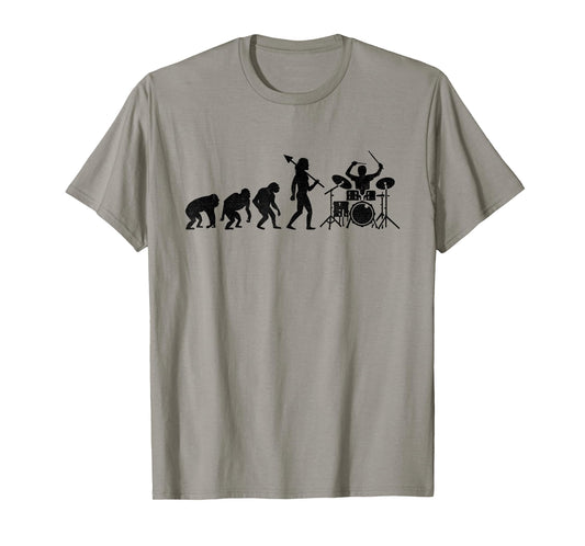 Drummer Evolution Drum Music Lover Drumming Drummers T-Shirt