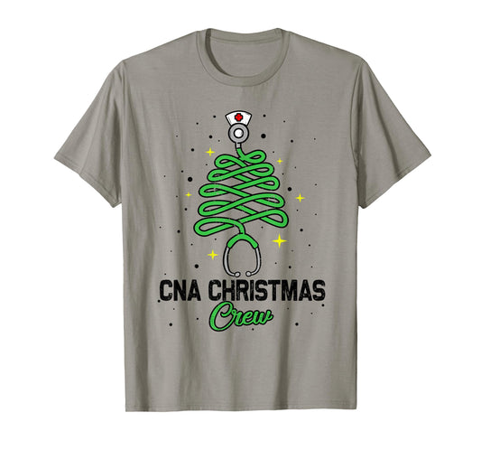CNA Christmas Crew Cute Christmas Tree Xmas Lights Nurse T-Shirt