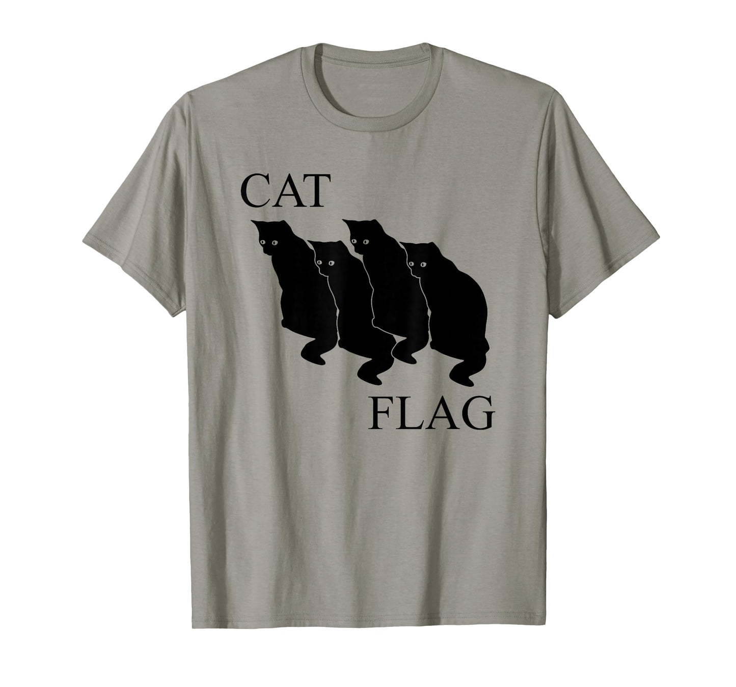 Cat Flag Funny Black Flag T-Shirt