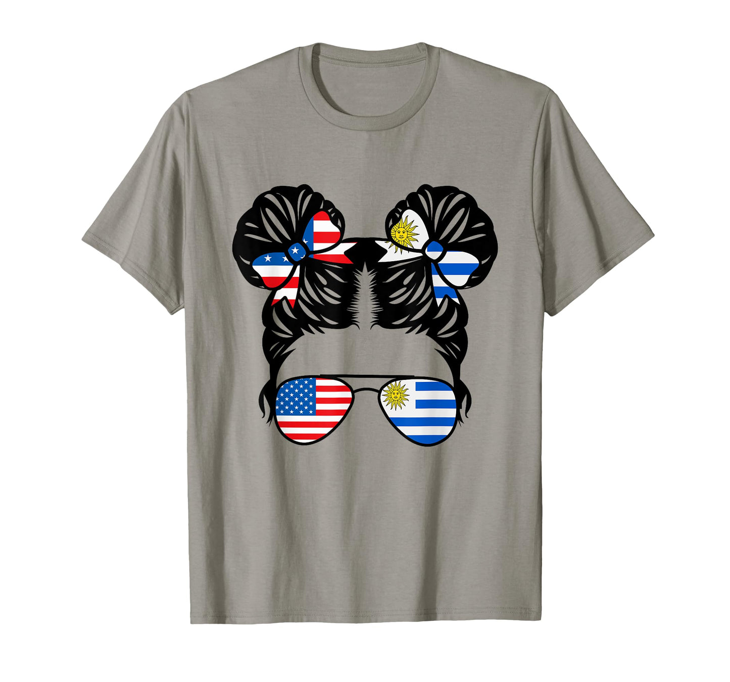 Half American Half Uruguayan Girl USA Uruguay Flag Patriot T-Shirt