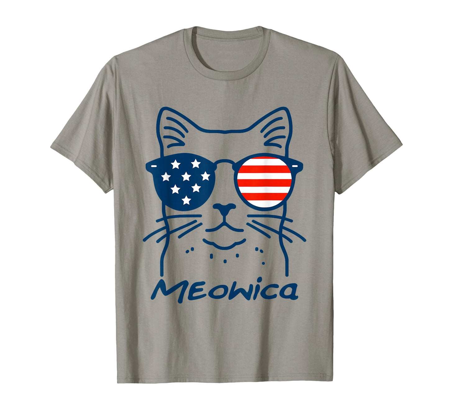 Meowica USA 'Merica Cat 4th of July Funny Patriotic T-Shirt