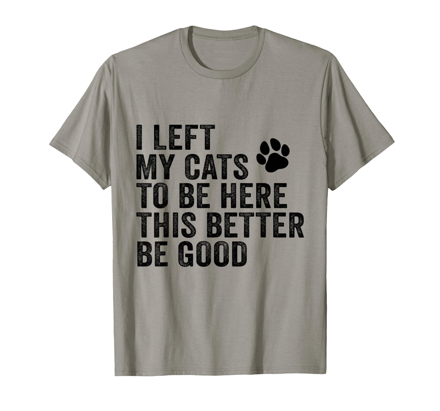 I Left My Cats To Be Here This Better Be Good Funny Cat T-Shirt