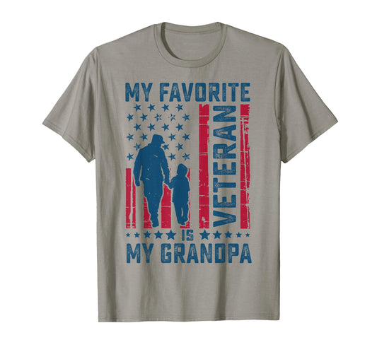 My Favorite Veteran is My Grandpa Grandfather Veterans Day T-Shirt