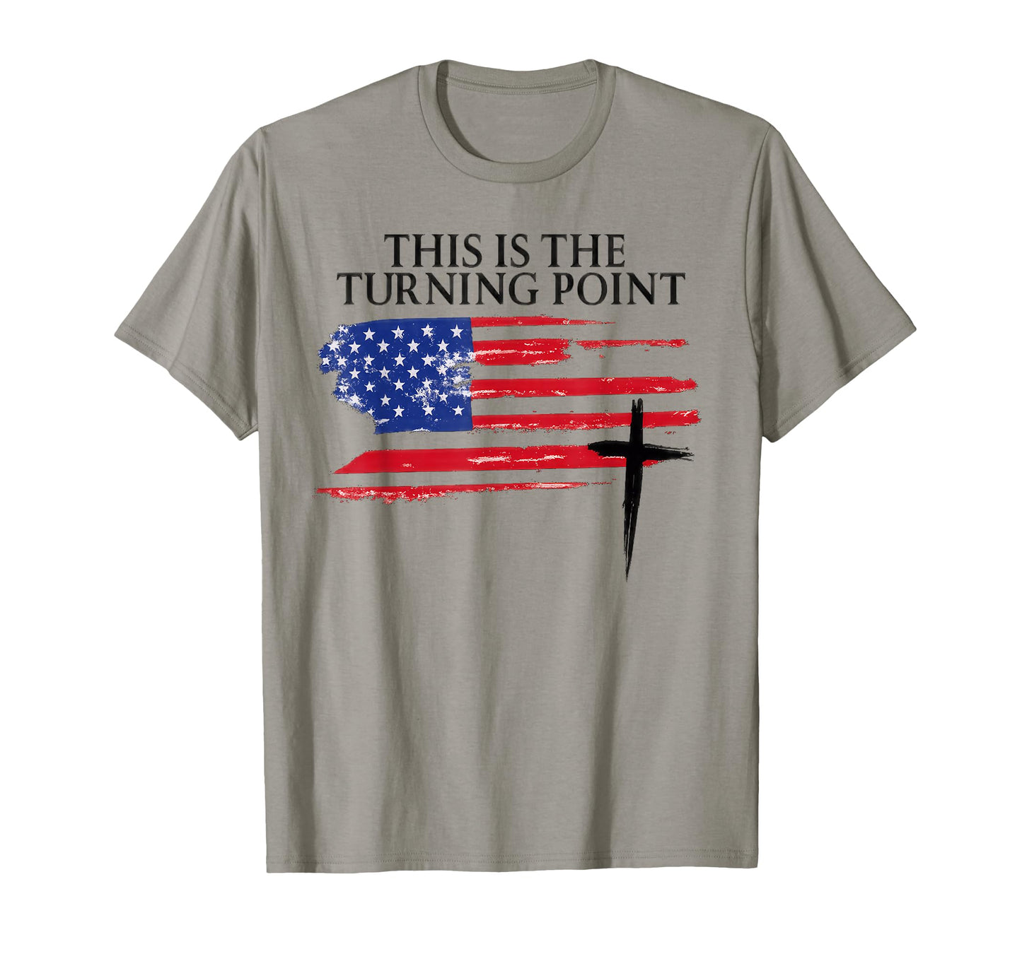 White This is The Turning Point American Flag T-Shirt