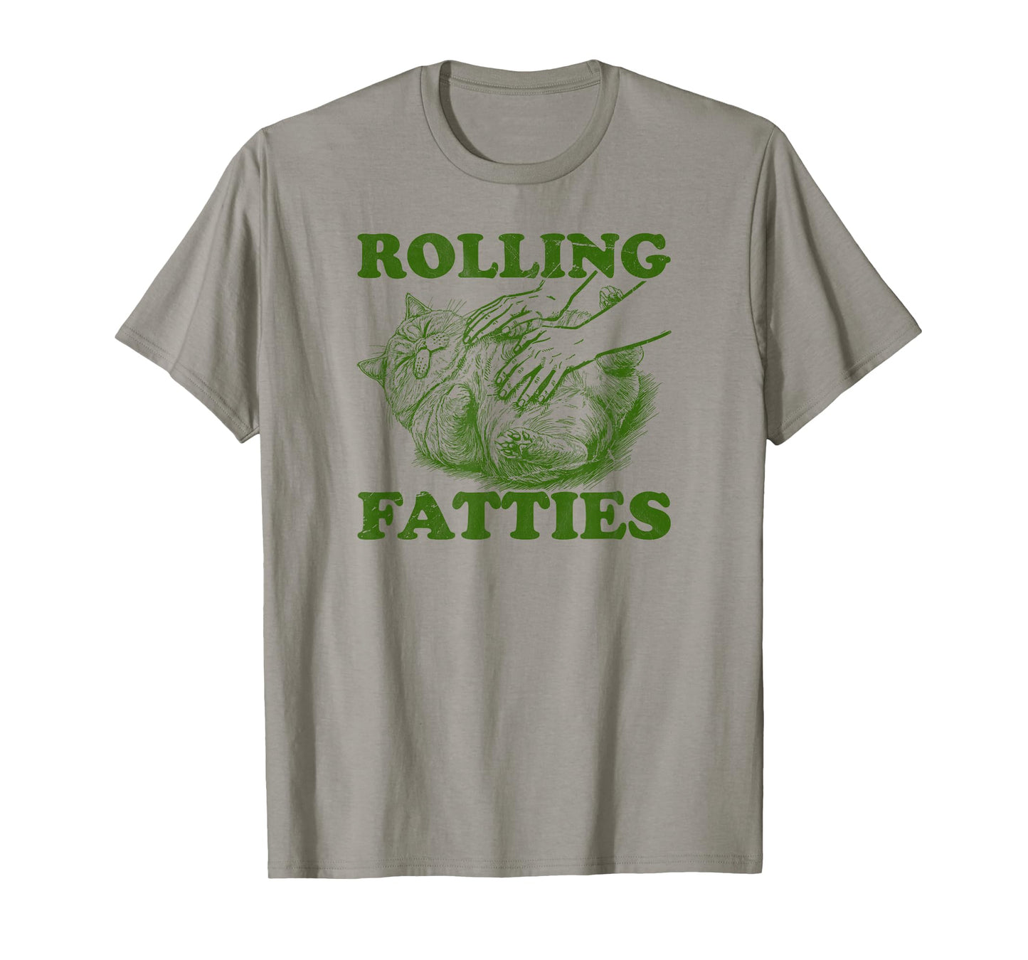Rolling Fatties cat funny cute cat lover Kitten Owner retro T-Shirt for Men Women