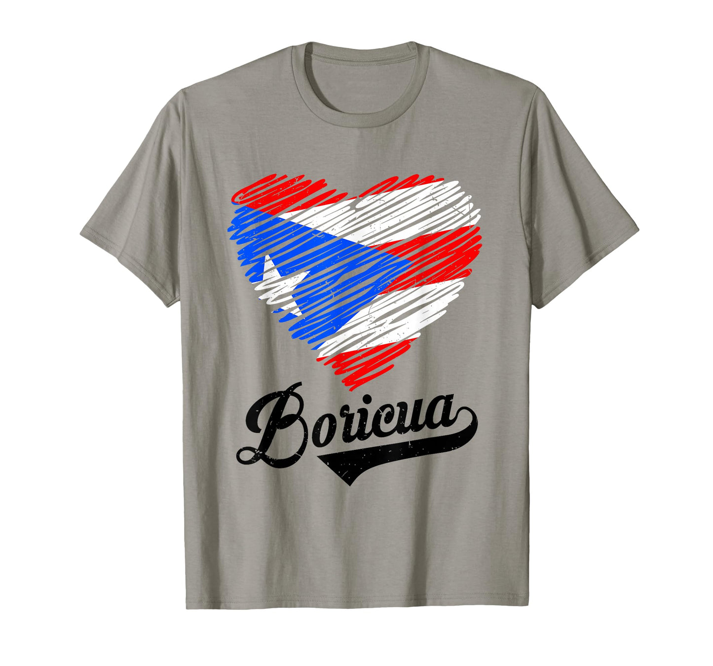 Puerto Rico Flag Heart Boricua Women Rican Hispanic Heritage T-Shirt
