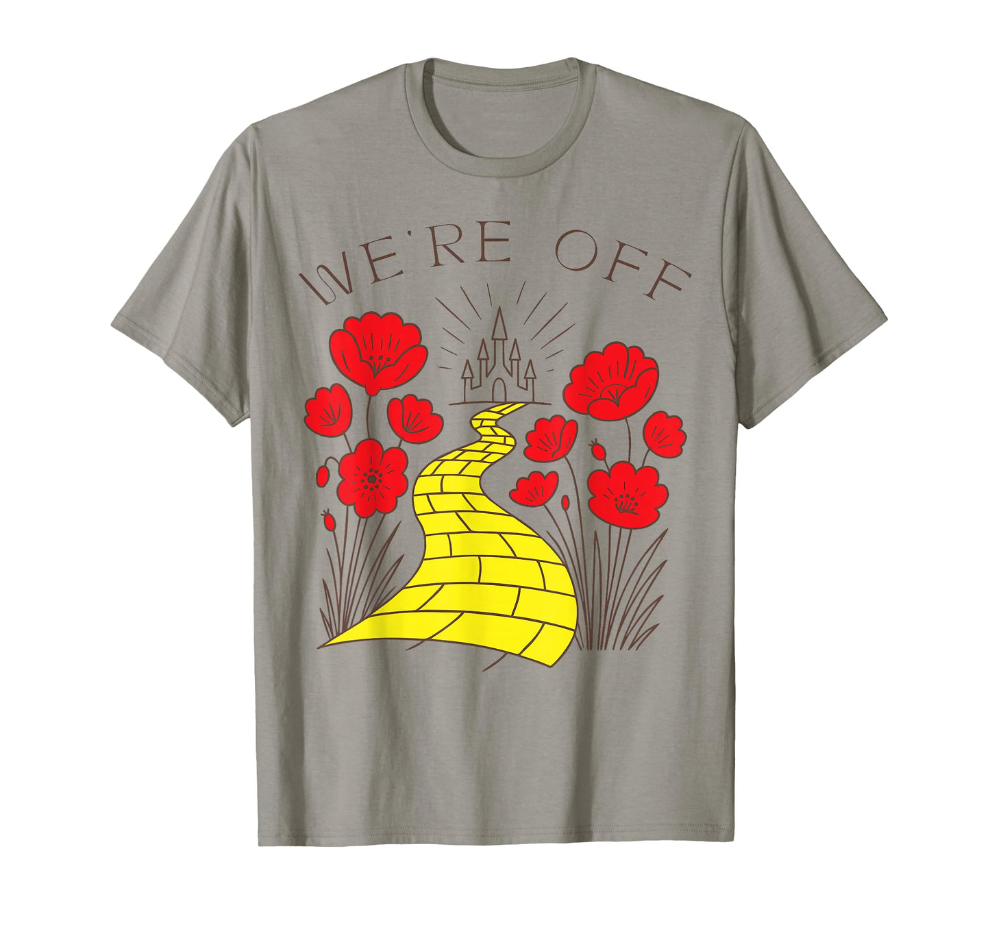 We 're Off Funny Yellow Path Brick Wizard Literature School T-Shirt