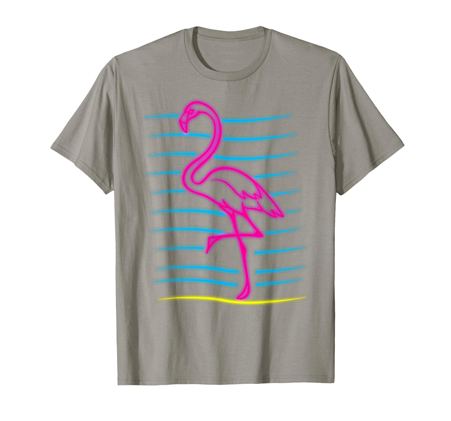 80's Retro Pink Flamingo Bird Shirt | Bird Lover Gift T-Shirt