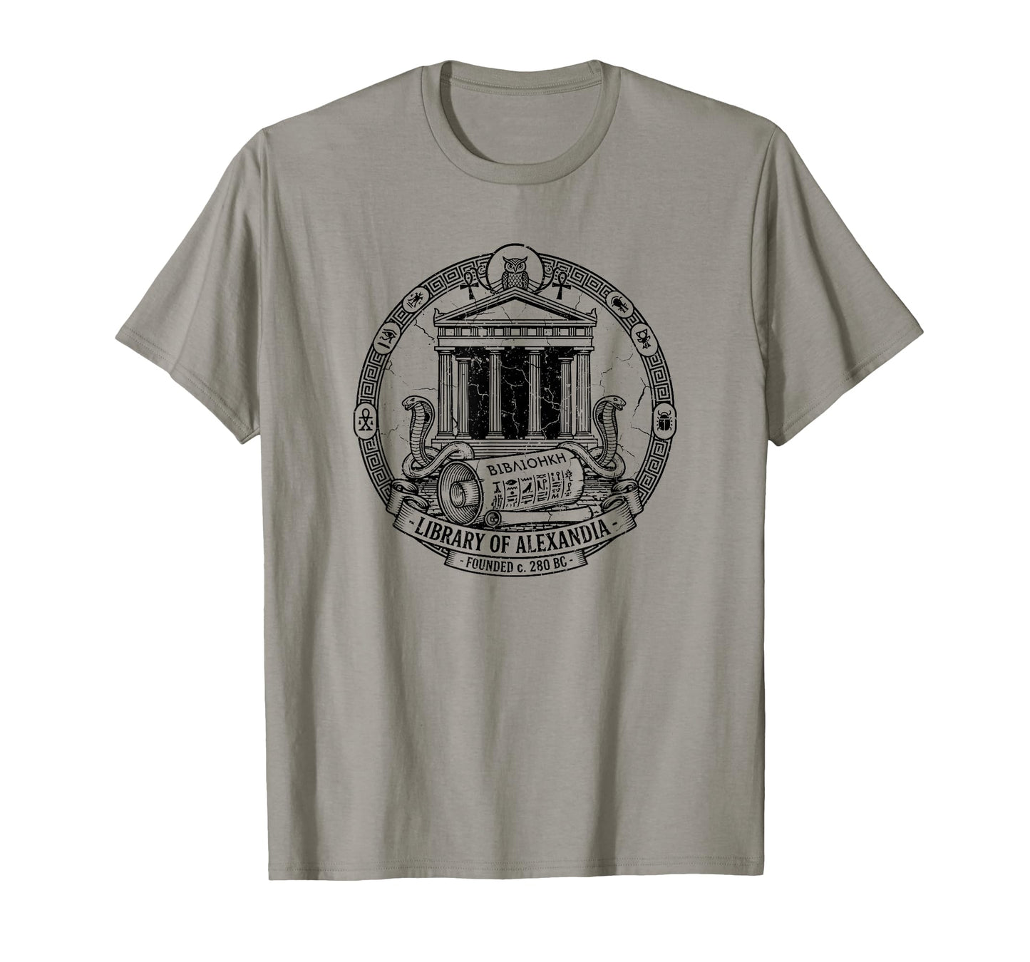 Library of Alexandria Ancient Book Lover Librarian Books T-Shirt