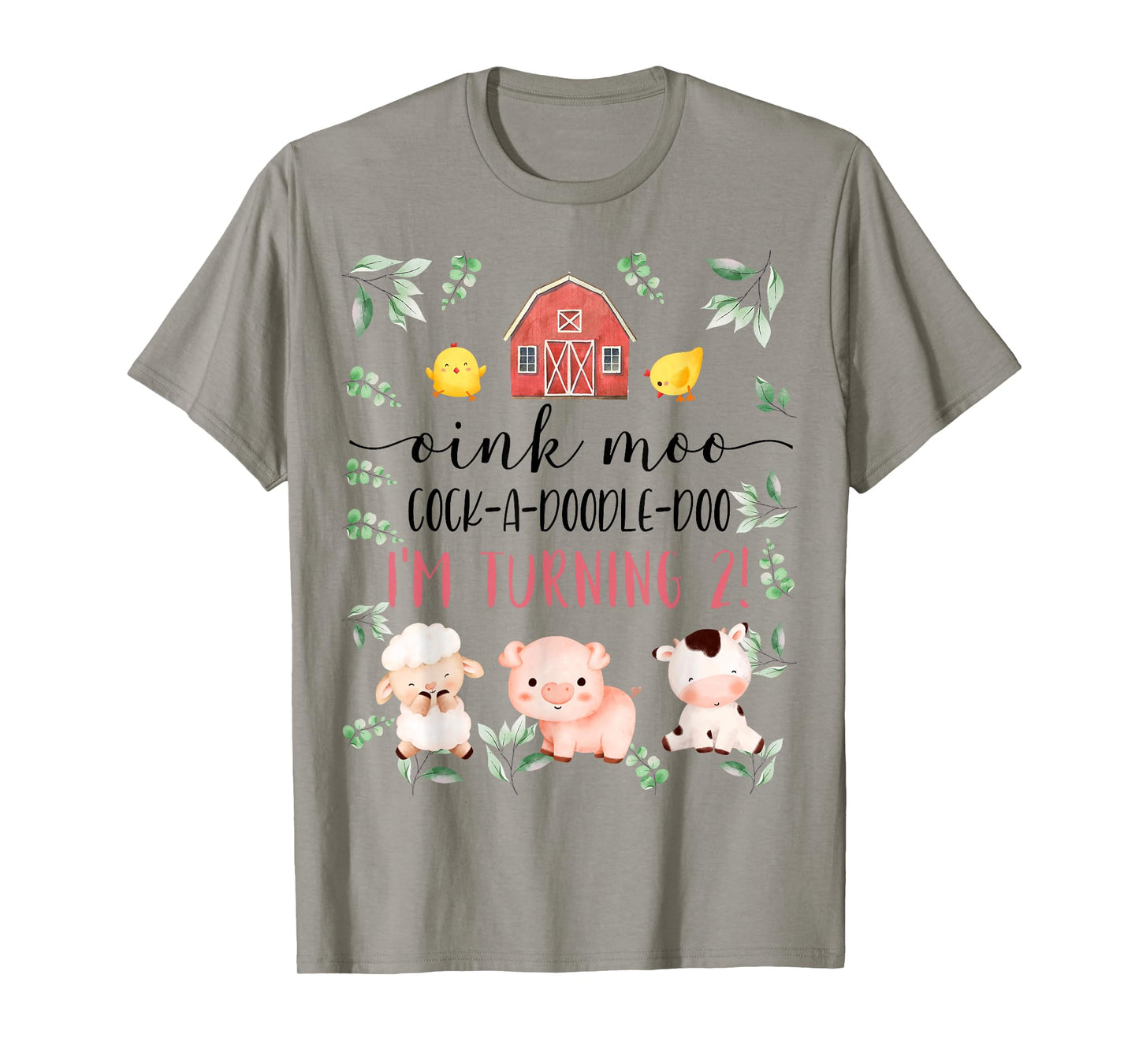 2nd Birthday Oink Moo Cockadoodle Doo Second Bday Party T-Shirt