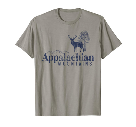 Appalachian Mountains Vintage Retro Style Men Women Outdoors T-Shirt