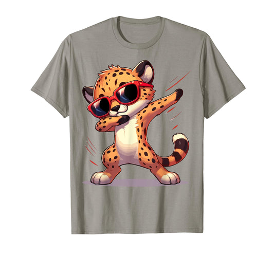 Dabbing Cheetah Sunglasses Cheetah Animal T-Shirt