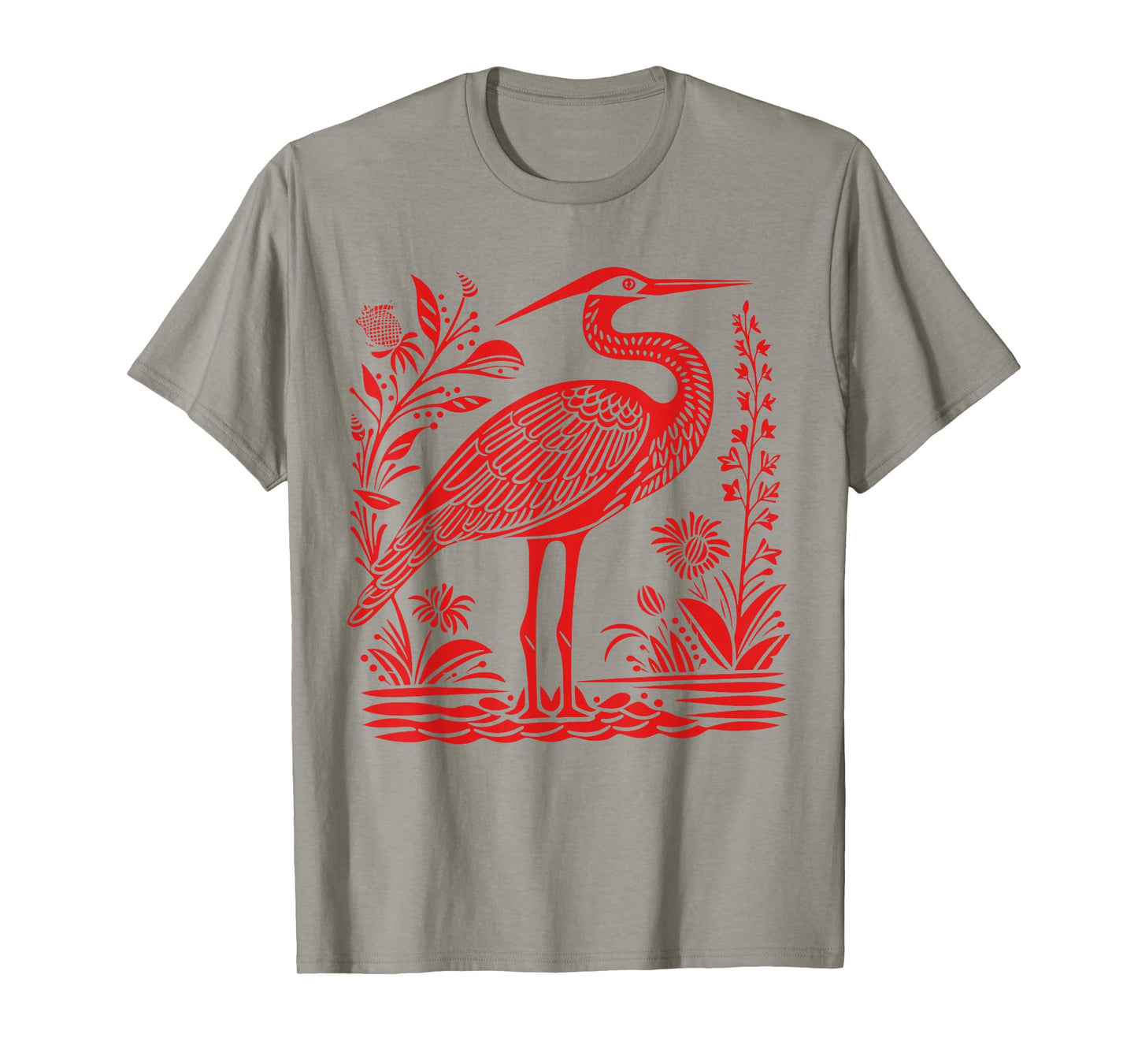 Heron Graphic for Bird Lover Girl Women T-Shirt