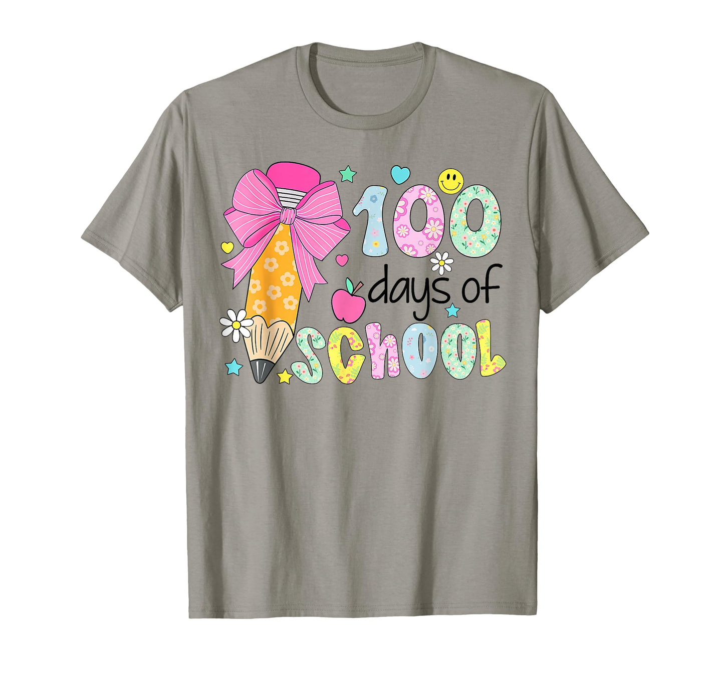 100 Days of School Preppy 100th Day of School Teachers Girls T-Shirt