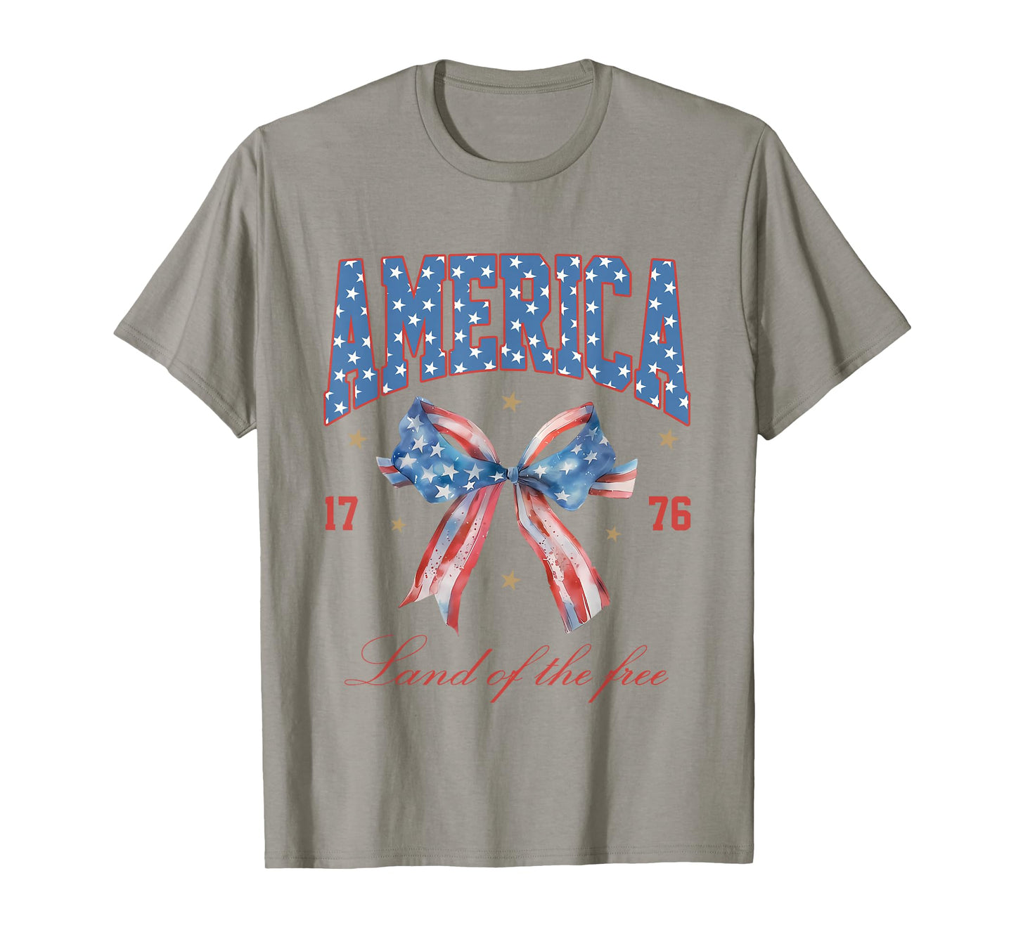 4th of July America Coquette Bow Independence Day Patriotic T-Shirt
