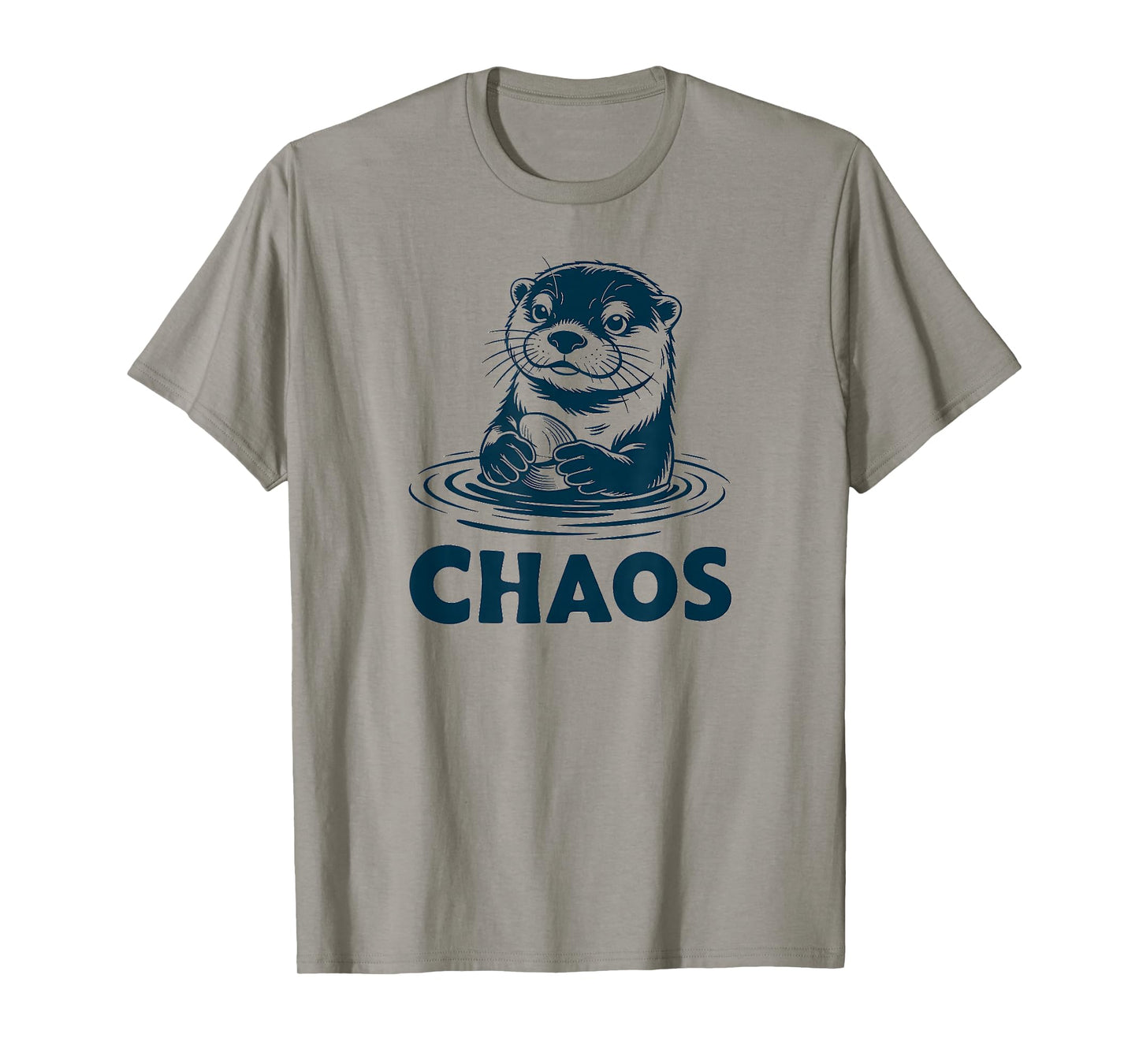 Cute Otter Chaos Ocean Pun T-Shirt