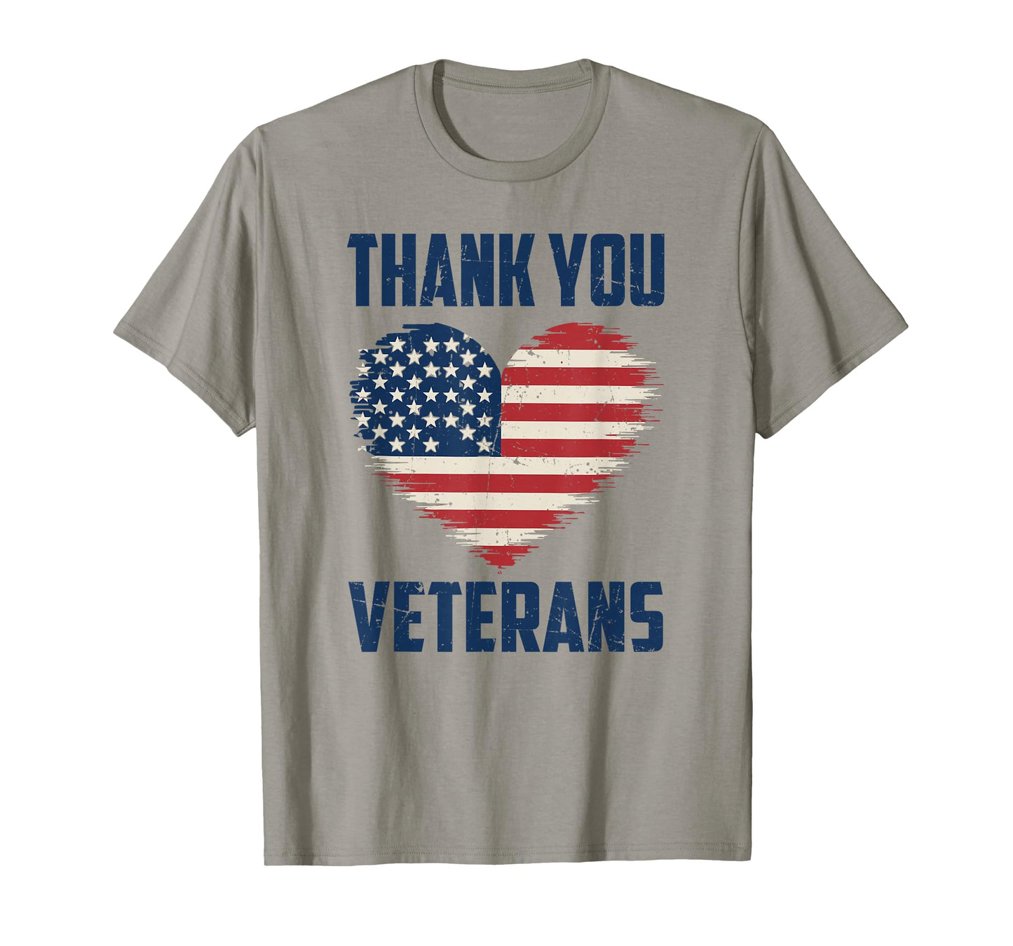 Patriotic American Flag Thank You Veterans Men Women Kids T-Shirt