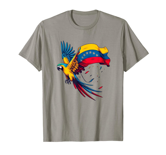 Venezuela 7 Stars Flag with Guacamaya T-Shirt