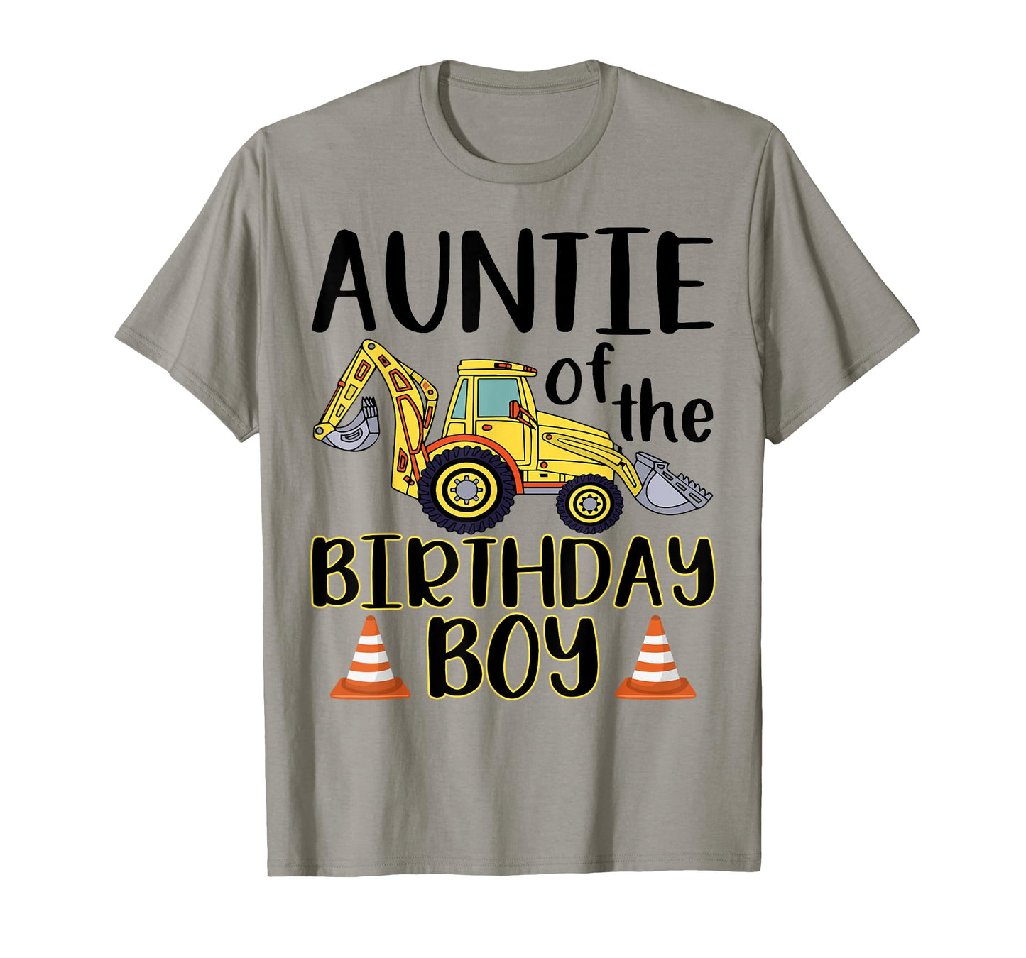 Auntie of The Birthday for Boy Excavator Construction Truck T-Shirt
