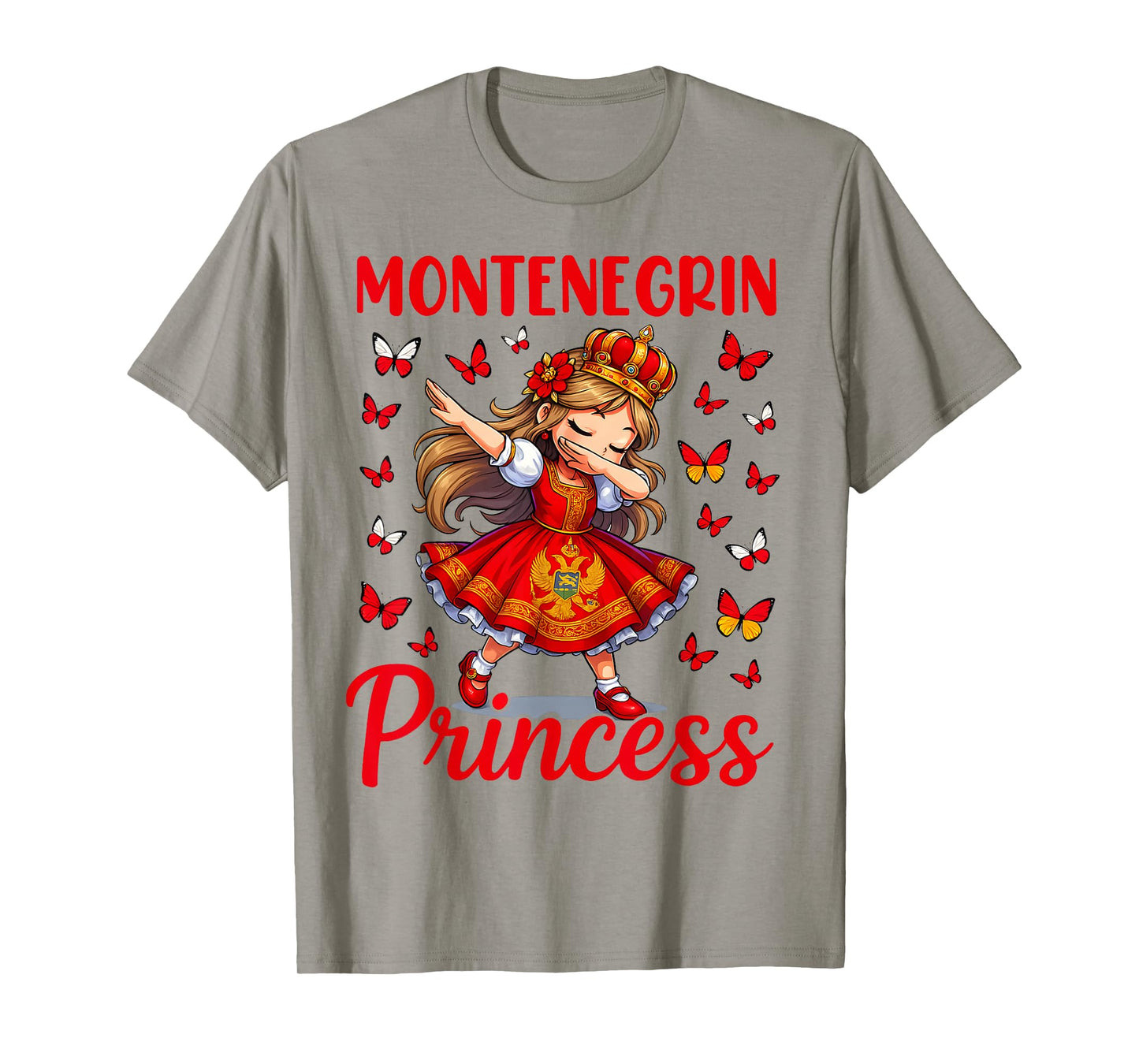 Montenegrin Princess Dab Montenegro Pride for Girls Kids T-Shirt