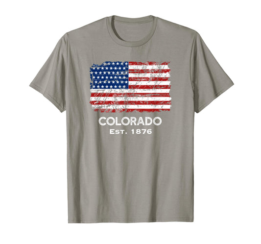 USA Flag 4th of July Colorado T-Shirt T-Shirt