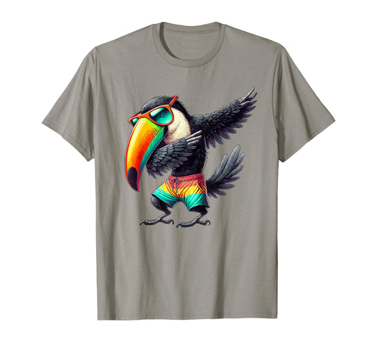 Toucan Dabbing, Swimming Pool, Beach Vacation, Tropical Bird T-Shirt