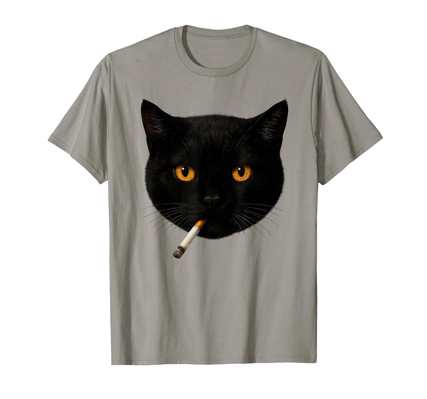 Funny Black Cat Meme Cat Smoking Cigarette Cat Lovers T-Shirt