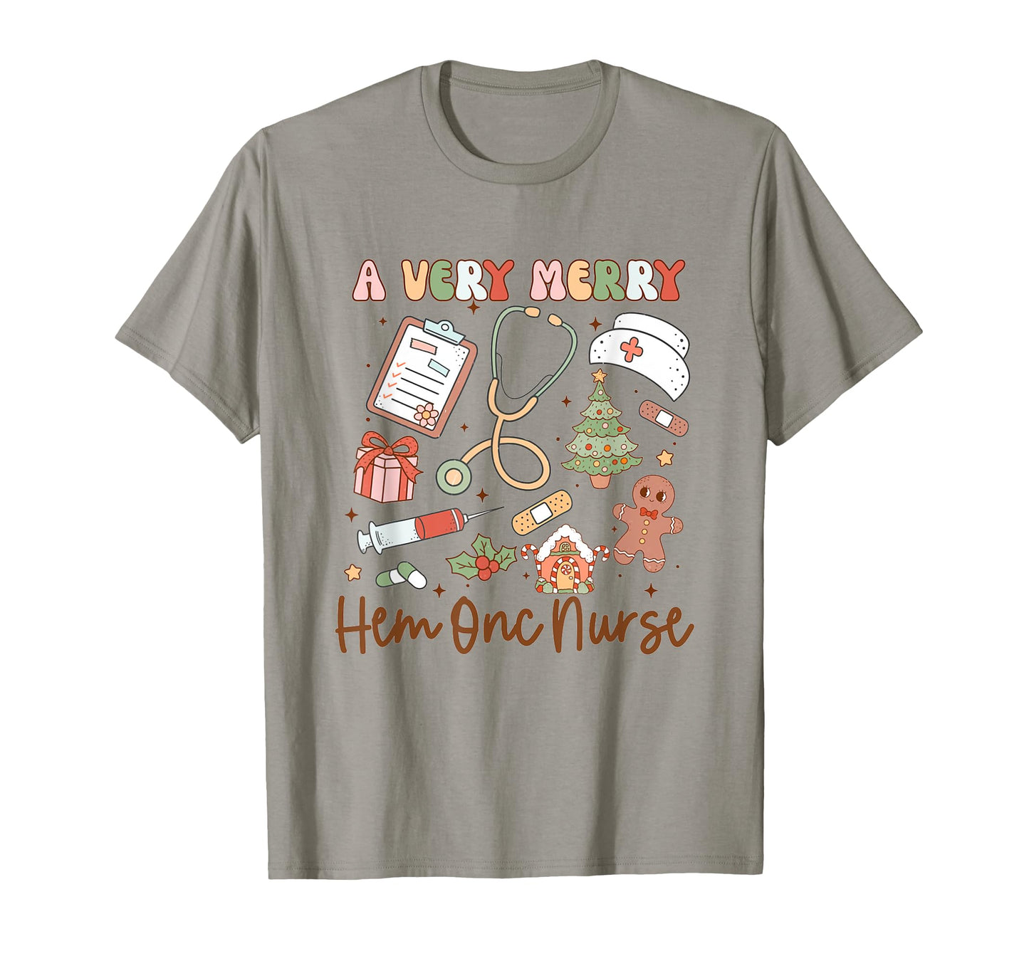 A Very Merry Hem Onc Nurse Christmas Hematology Oncology T-Shirt