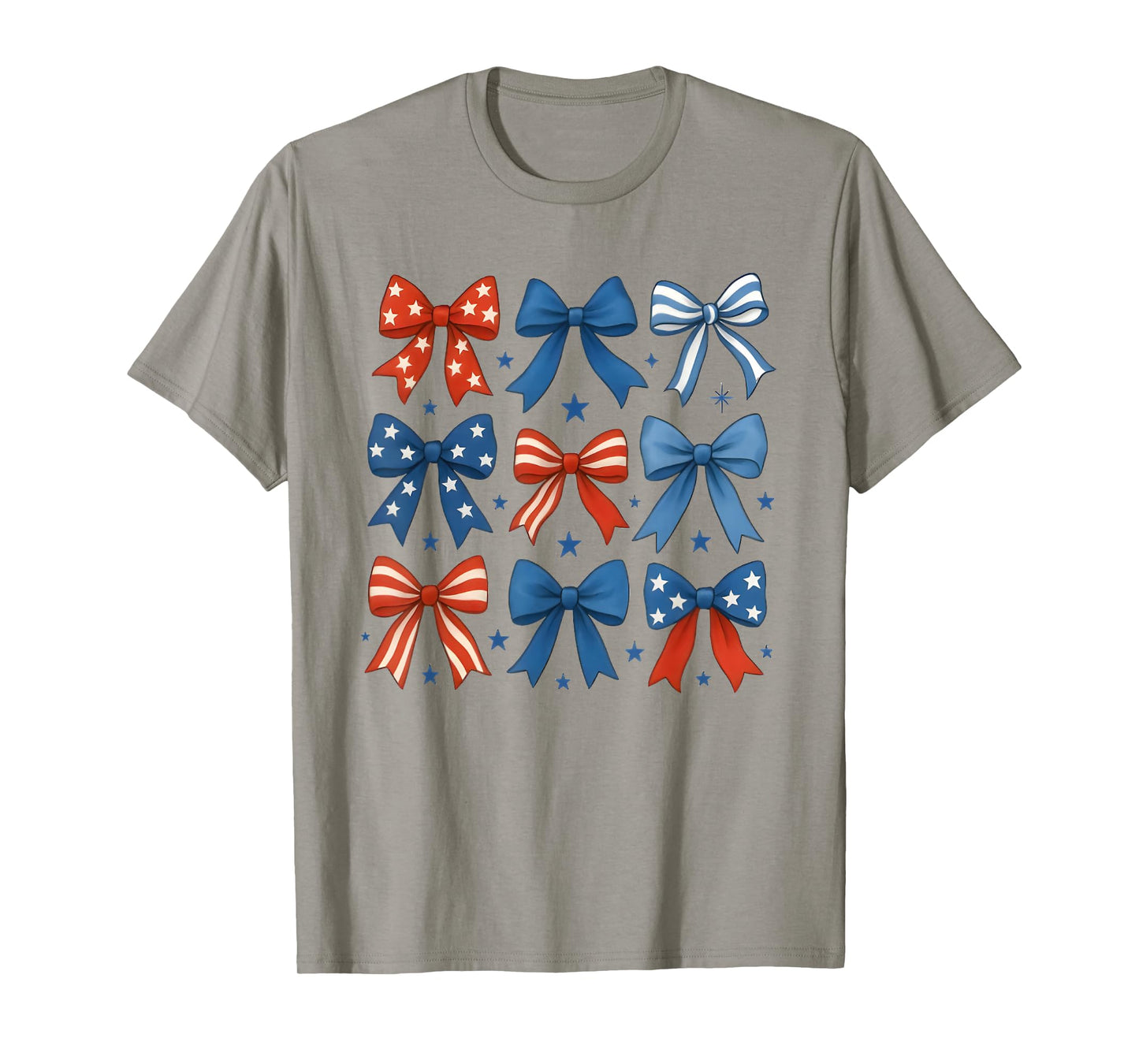 4th Of July Girls Coquette Bow Patriotic Women Usa American T-Shirt